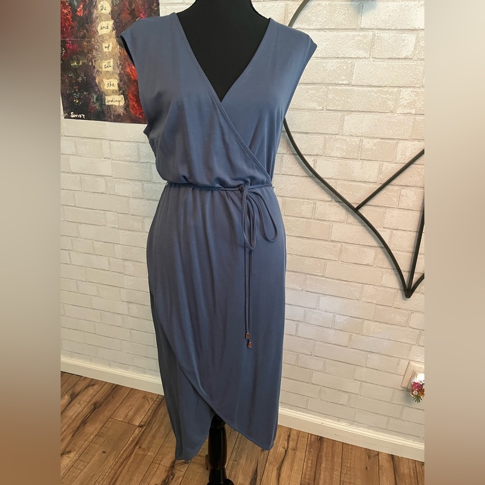 a new day Sleeveless Blue Midi Dress
